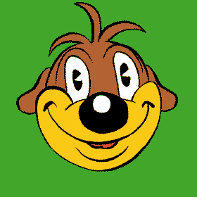 Gif animé Pif le chien grimace
